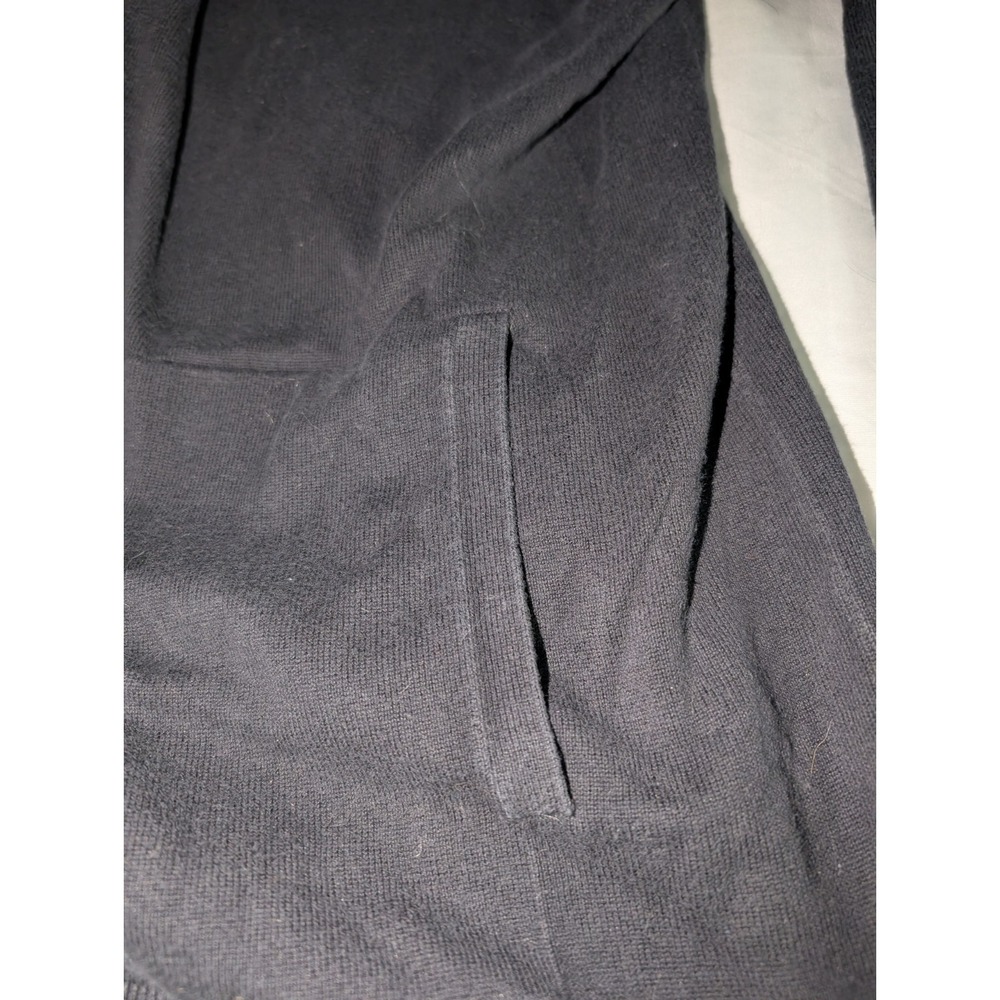 Lands End Women's‎ Large Black Long Sleeve Open Front Cardigan With Pockets - Picture 2 of 4